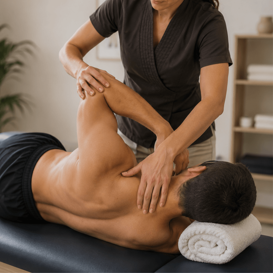 Tratamiento de fisioterapia en adulto